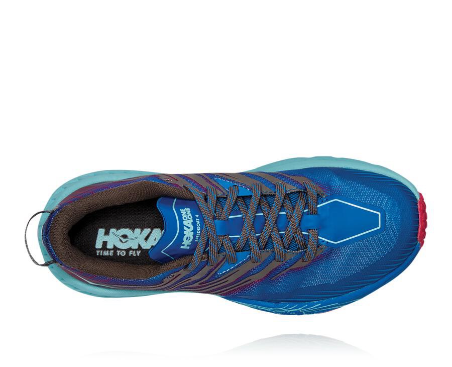 Chaussure Trail Hoka One One Speedgoat 4 Femme - Bleu - HCI-348672